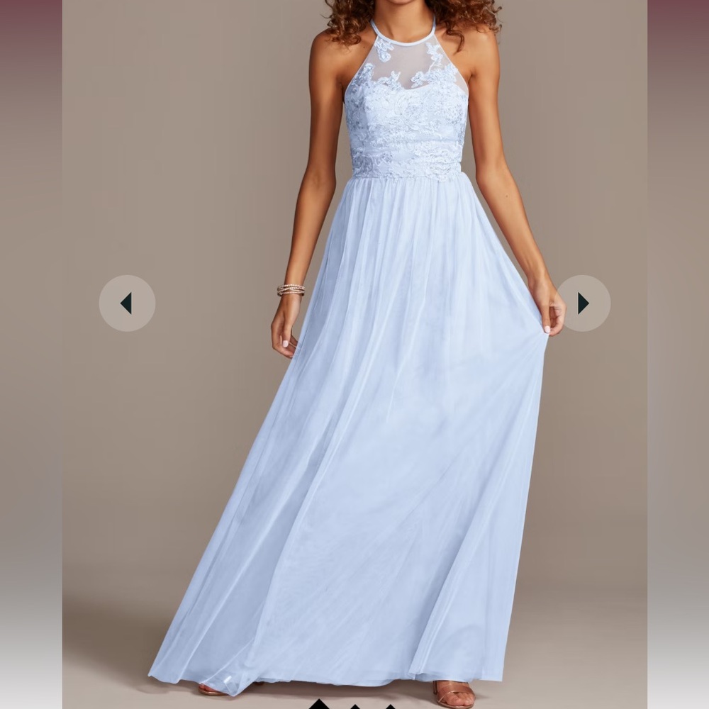 David’s Bridal in Ice Blue color size 12